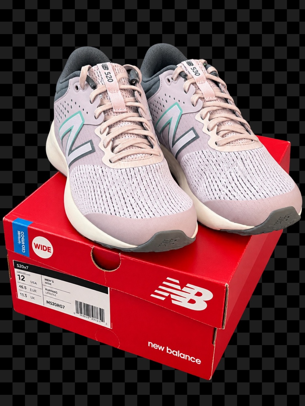 New Balance Men's Athletic Sneakers in Light grey  with Mint Accents